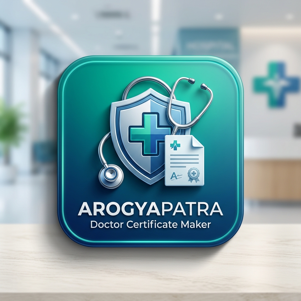 ArogyaPatra – Doctor Certificate Maker App Icon